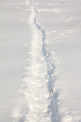 Image showing track snow human