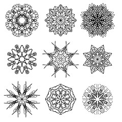 Image showing Round Ornamental Geometric Pattern. 