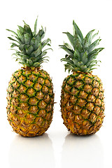 Image showing Two ripe pineapples