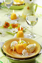 Image showing Easter table setting