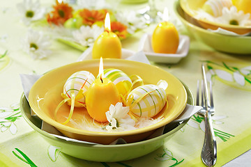 Image showing Easter table setting