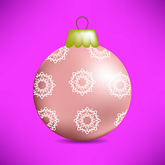 Image showing Christmas Pink Glass Ball 