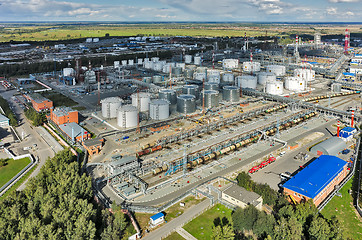 Image showing Aerial view on oil refinery plant. Tyumen. Russia