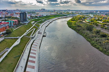 Image showing Historical center and pedestrian quay. Tyumen