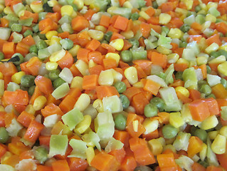 Image showing carrot corn pea background\r\n