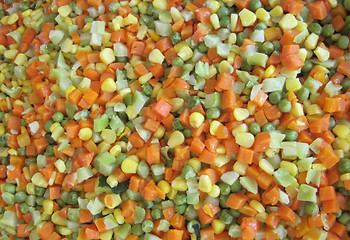 Image showing carrot corn pea background\r\n