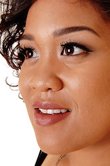 Image showing Closeup of beautiful girls face.