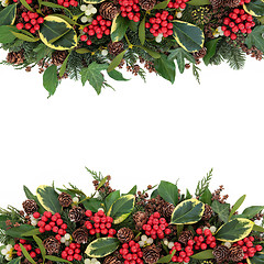Image showing Christmas Holly Border