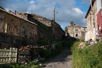 Image showing Towers in mountain village