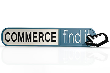 Image showing Commerce word on the blue find it banner 