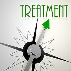 Image showing Treatment on green compass