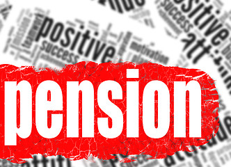 Image showing Word cloud pension 