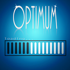 Image showing Blue loading bar with optimum word