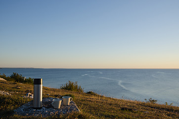 Image showing Thermos and cups