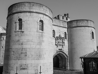 Image showing Black and white Tower of London