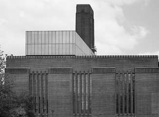 Image showing Black and white Tate Modern in London