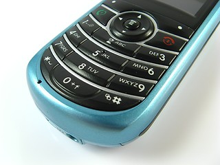 Image showing blue phone close-up