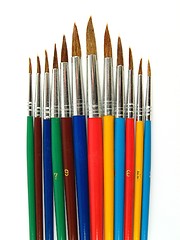 Image showing Colored paintbrushes