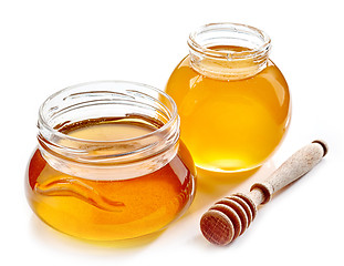 Image showing various honey jars