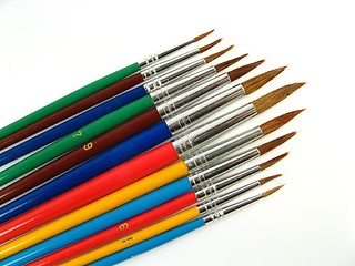 Image showing Colored paintbrushes