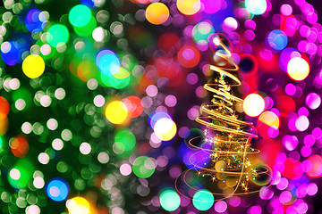 Image showing color christmas lights as nice background