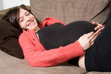 Image showing young pregnant woman