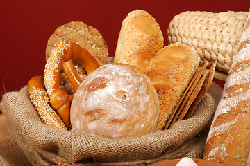 Image showing Assortment of baked breads