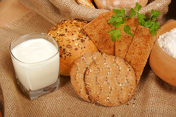 Image showing Assortment of baked breads