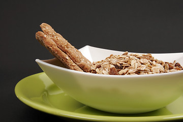 Image showing Cereals on white plate