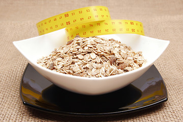 Image showing Cereals with measuring tape