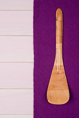 Image showing Kitchenware on purple towel