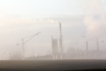 Image showing chemical factory mist