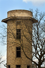 Image showing old abandoned water tower