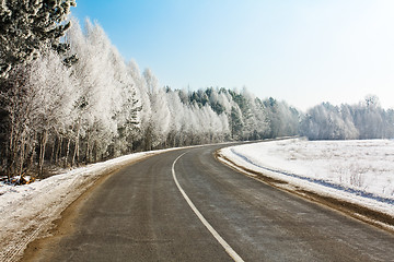 Image showing  road winter