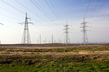 Image showing   high-voltage lines