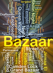 Image showing Bazaar background concept glowing