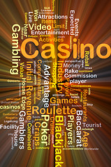 Image showing Casino background concept glowing