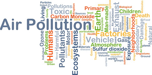 Image showing Air pollution background concept