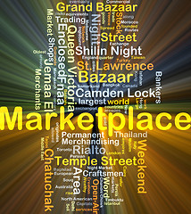 Image showing Marketplace background concept glowing