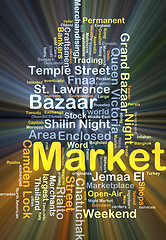 Image showing Market background concept glowing