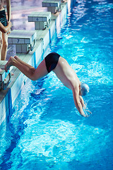 Image showing child portrait on swimming pool