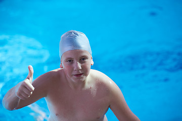 Image showing child on swimming poo