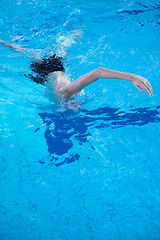 Image showing child portrait on swimming pool