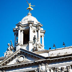 Image showing exterior old architecture in england london europe wall and hist