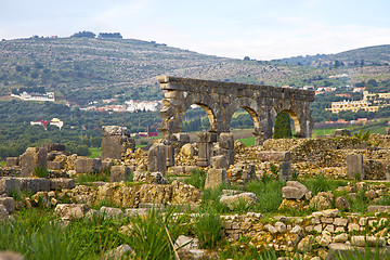 Image showing volubilis  morocco africa the  