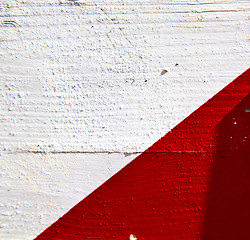 Image showing   arsizio abstract wood italy  lombardy   and white red stripe