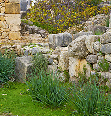 Image showing volubilis in morocco africa the old roman deteriorated monument 