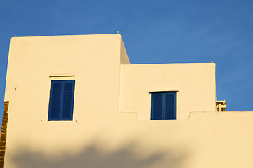 Image showing  window in morocco africa and old construction wal brick histori