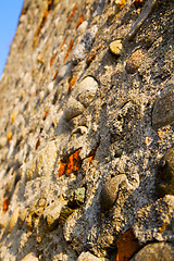 Image showing wall milan  in italy old   church sky  background  stone