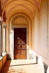 Image showing old   door    in italy   traditional  texture nail